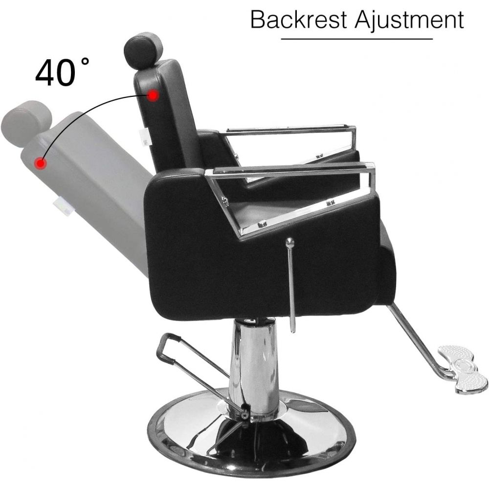 Deluxe Styling Adjustable Height Swiveling Salon Chair 